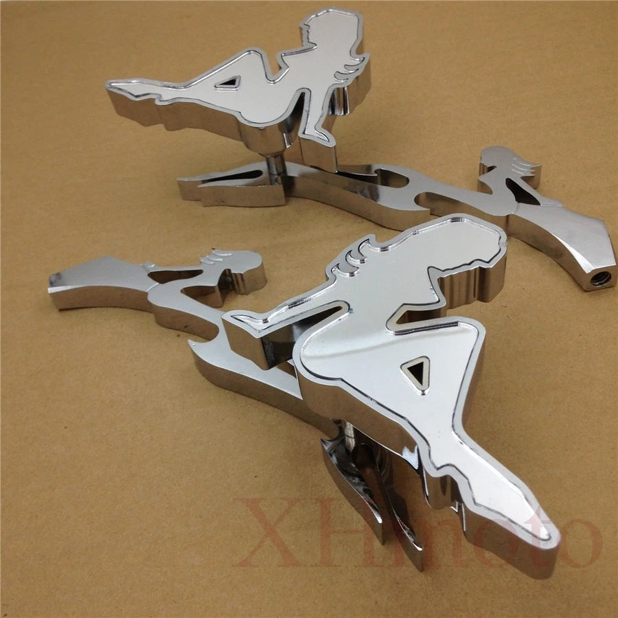 Chrome Custom Hot Momma Mirror for Harley Electra Glide