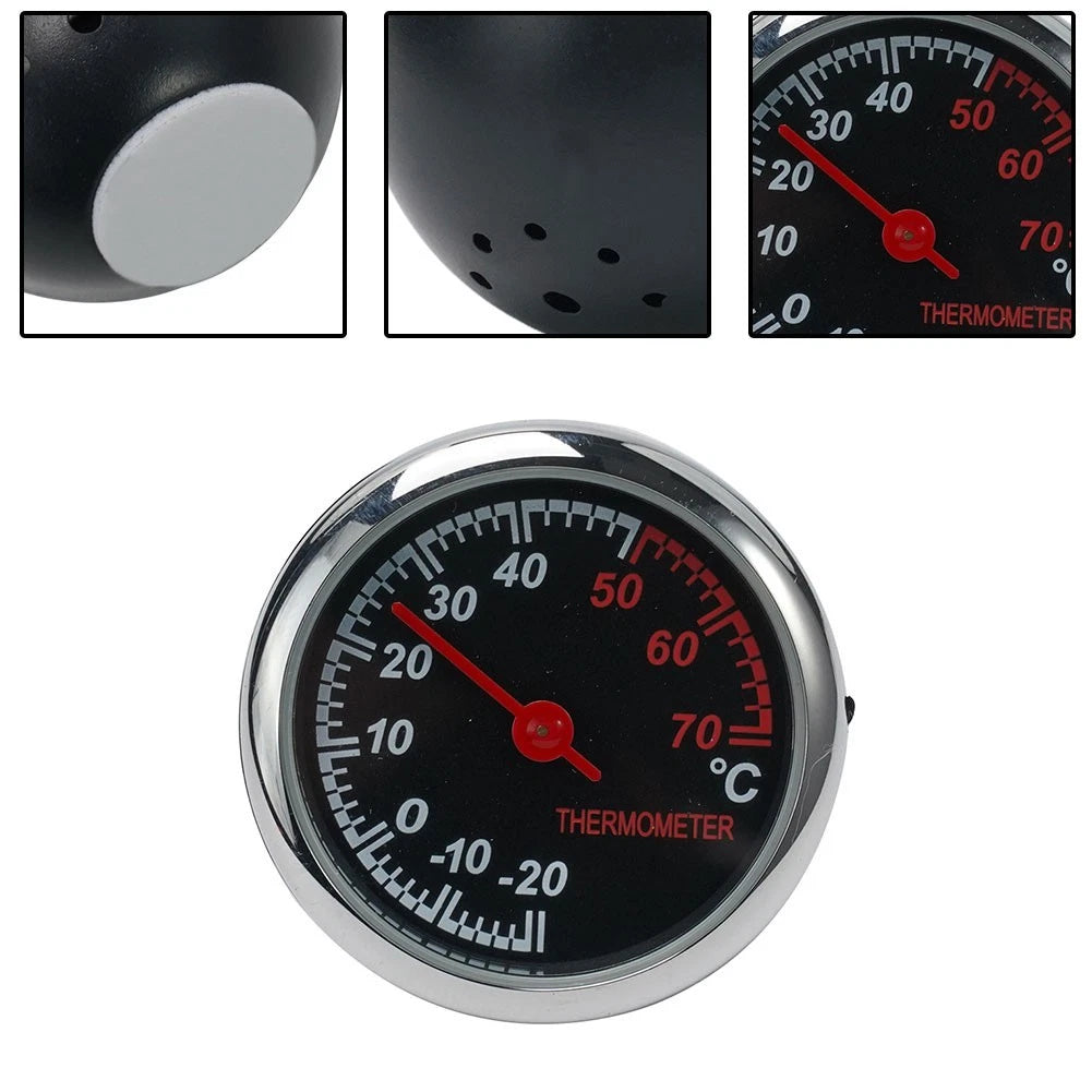 Digital Clock Thermometer Gauge for Dashboard Ornament (Universal Fit)