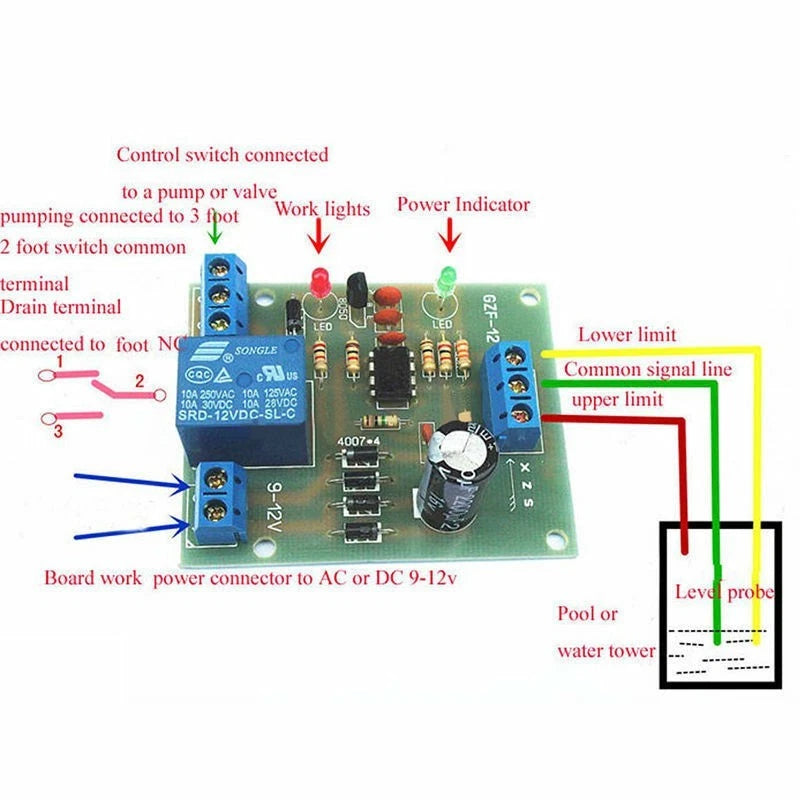 Liquid Level Controller Module for Water Level Detection Sensor (DIY)