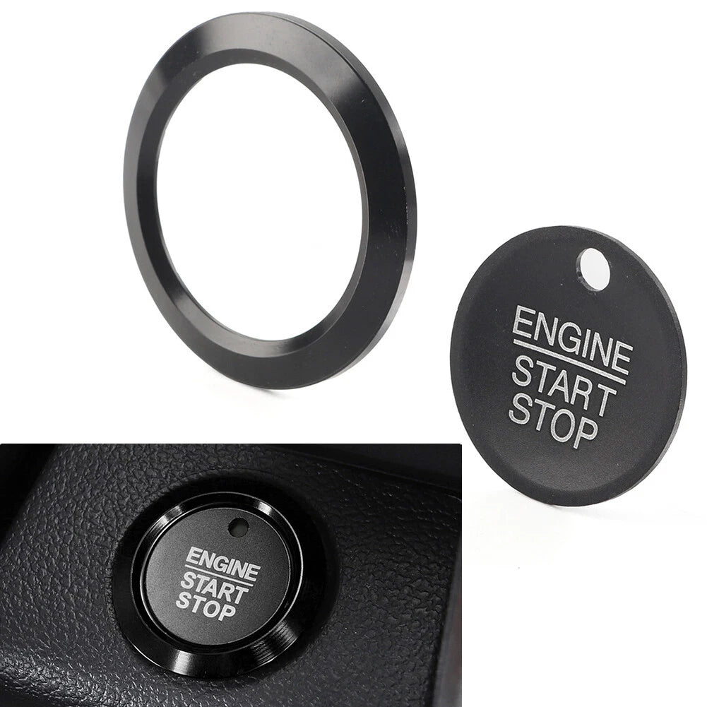 Engine Start Stop Switch Button Cover Trim for Ford F150 Raptor (2015–2020) Black