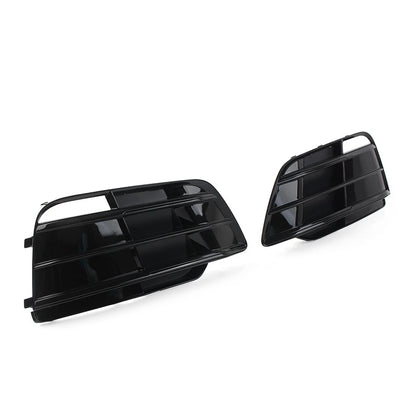 2X Front Bumper Fog Light Grille Cover for Audi Q5 SQ5 (2018–2022) Black