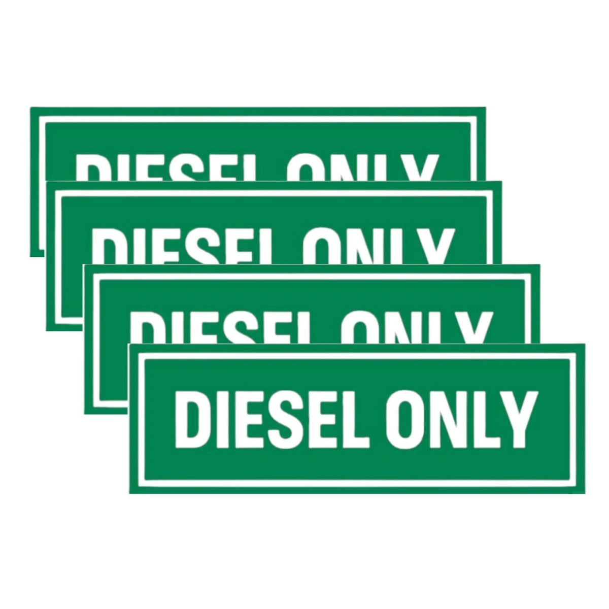 4 Pack Diesel Only Sticker for Fuel Containers (Boats)
