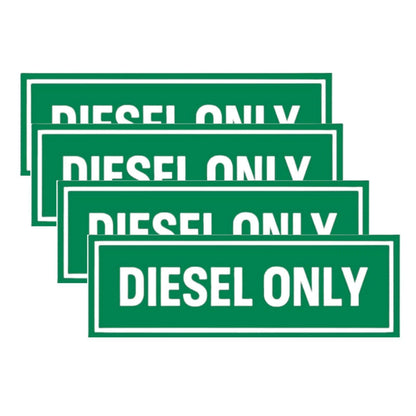 4 Pack Diesel Only Sticker for Fuel Containers (Boats)