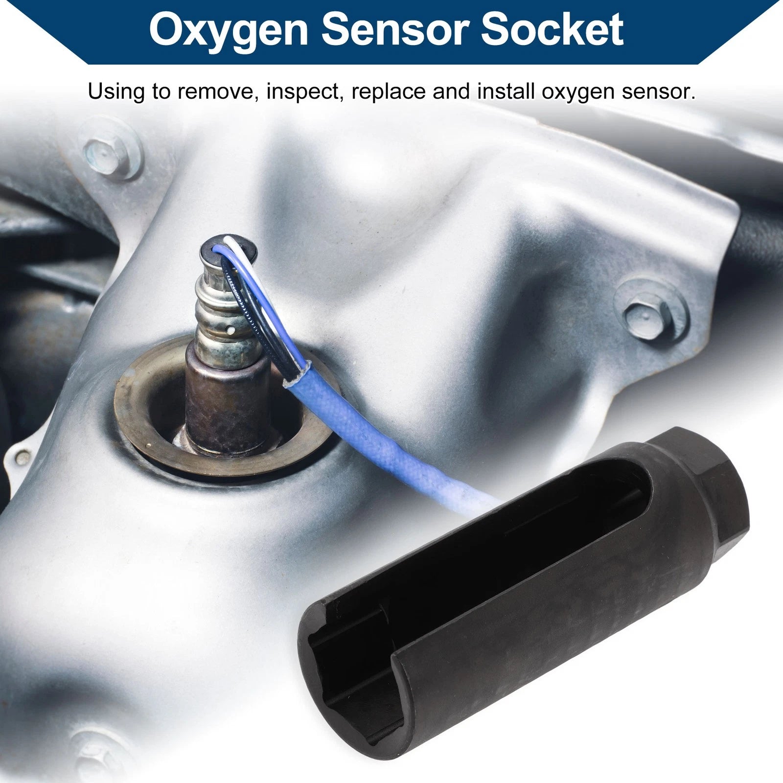 Oxygen Sensor Socket 22mm for Universal Vehicles (1/2 inch, 6 Point)