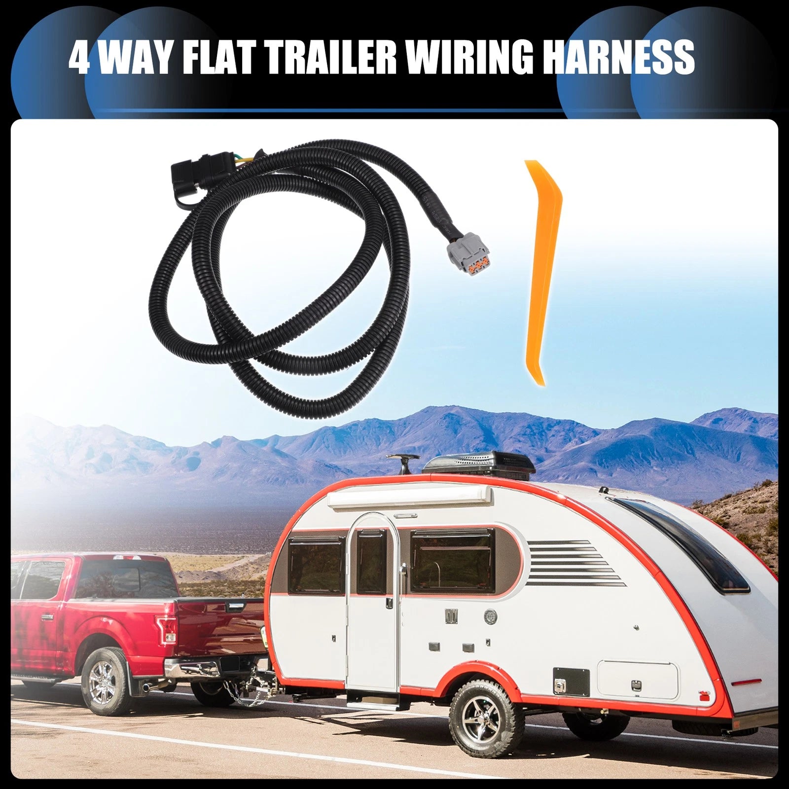 Trailer Wiring Harness 4 Way Flat Replacement for Nissan Frontier (2005–2022)