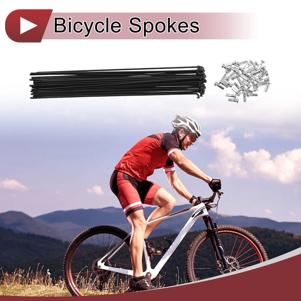 Bicycle Spoke Set 192 mm Steel for 14G Bicycle Wheels (1990–2020)