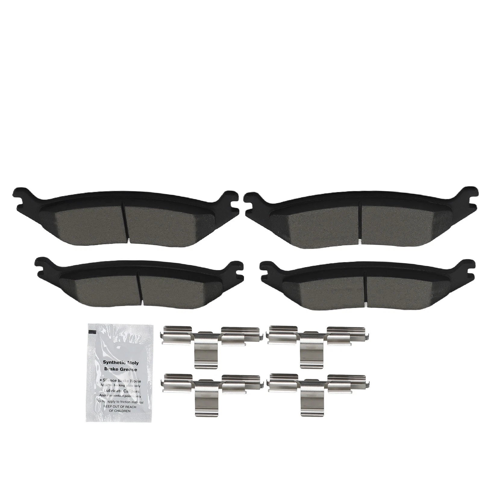 4X Rear Ceramic Brake Pads Set for Dodge Ram 1500 Van (2003), Durango (2003–2009)
