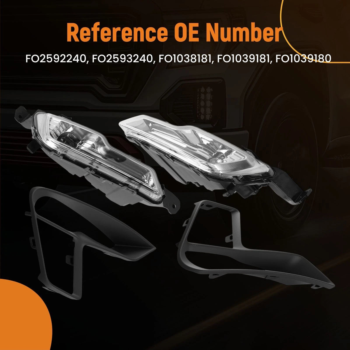 Fog Lamp Assembly for Ford Explorer (2018–2019) LED FO2592240 FO2593240