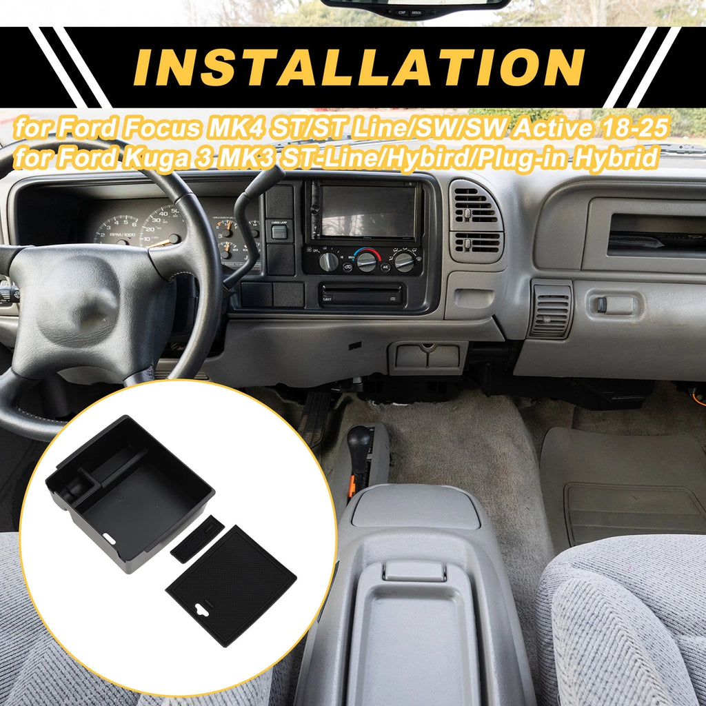 Center Console Armrest Organizer Tray Replacement for Ford Focus MK4 (2018–2023)