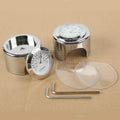 Handlebar Dial Clock Temp Thermometer for Harley Motorcycle