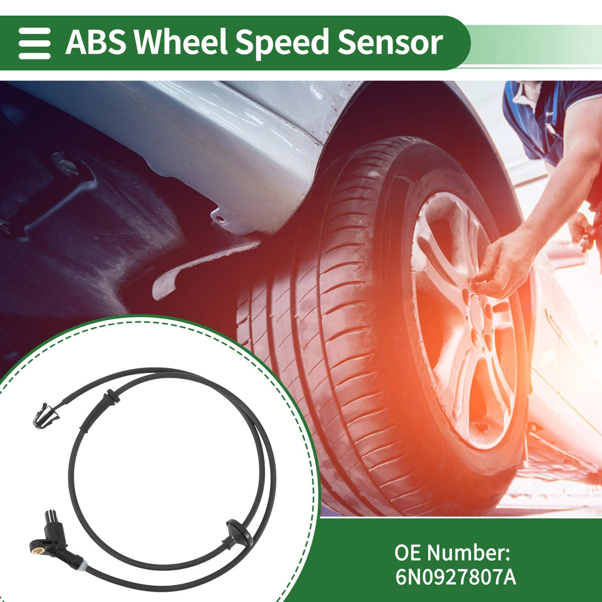 ABS Wheel Speed Sensor No. 6N0927807A for Chrysler Cordoba (1975–1983)