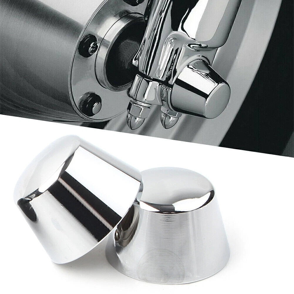 Front Axle Nut Covers for Harley Sportster, Softails, Road King (1229)