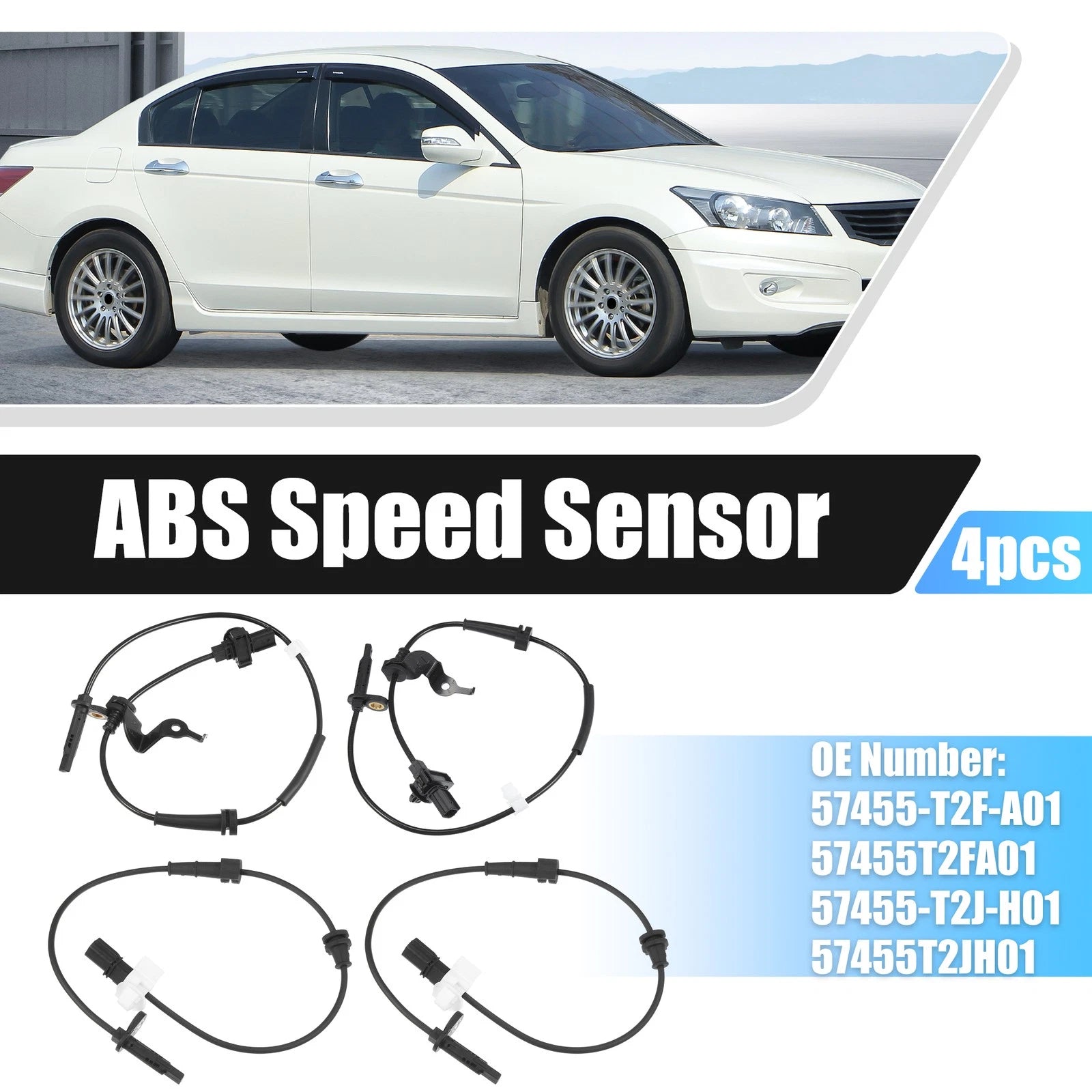 ABS Wheel Speed Sensor Front Rear Left Right Kit for Acura TLX (2015–2020)