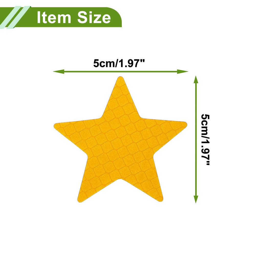 Reflective Bumper Decal for - Yellow Pentagram Grid