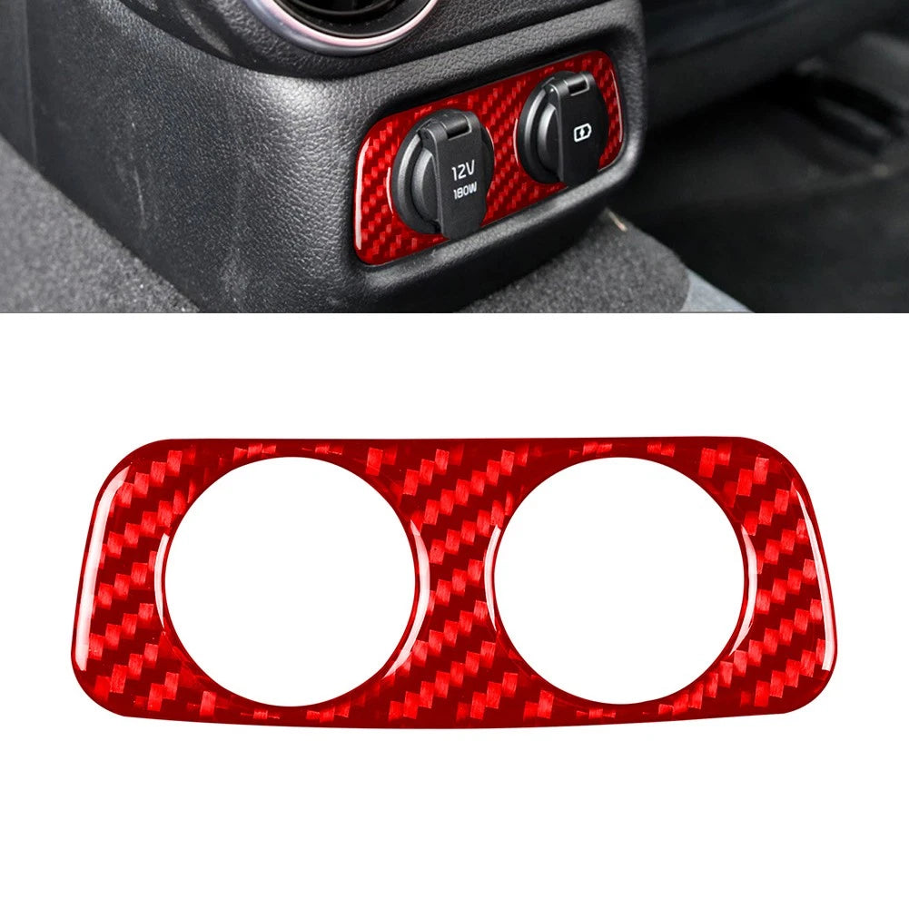 Rear Air Vent Outlet USB Cover Trim for Kia Stinger (2018–2023) Red