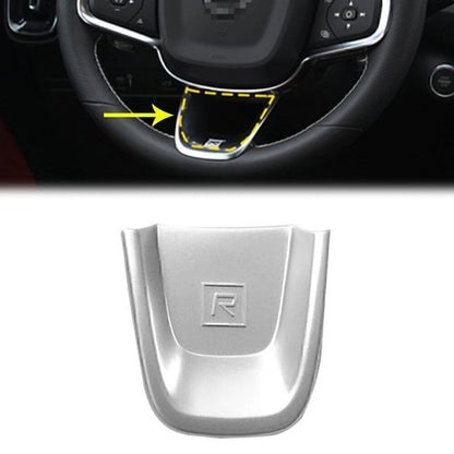 ABS Inner Steering Wheel Decor Cover Trim for Volvo XC40 (2018–2020) Matte Silver