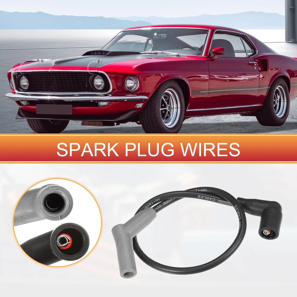 6 Pcs Ignition Coil Spark Plug Wire Set for Ford Mustang (2010–2014)