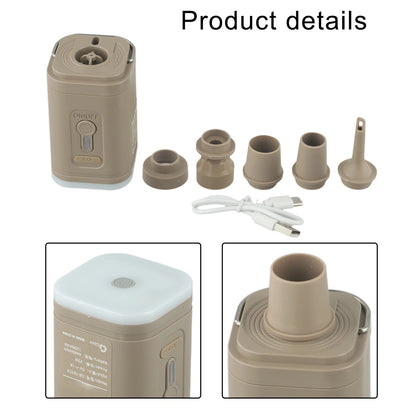 Electric Air Pump with Type C Charging and Built-in Lighting