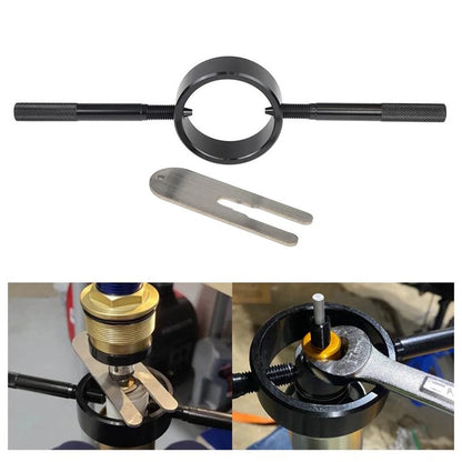 Motorcycle Black Fork Spring Compressor Tool for Easy Assembly and Disassembly