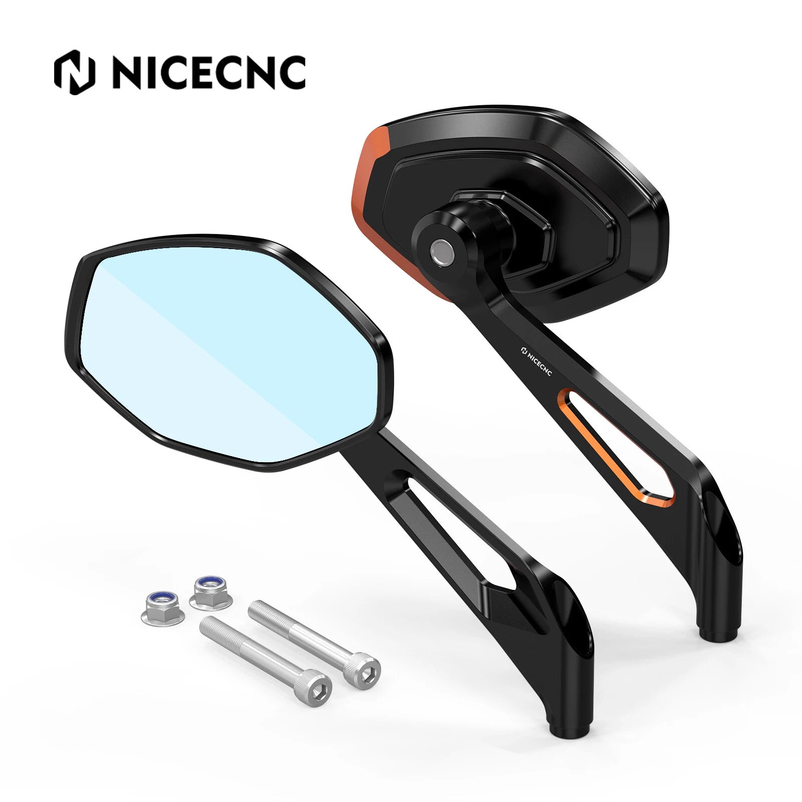NICECNC Rearview Mirrors for Harley Softail FXST FLHC (2018–2023)