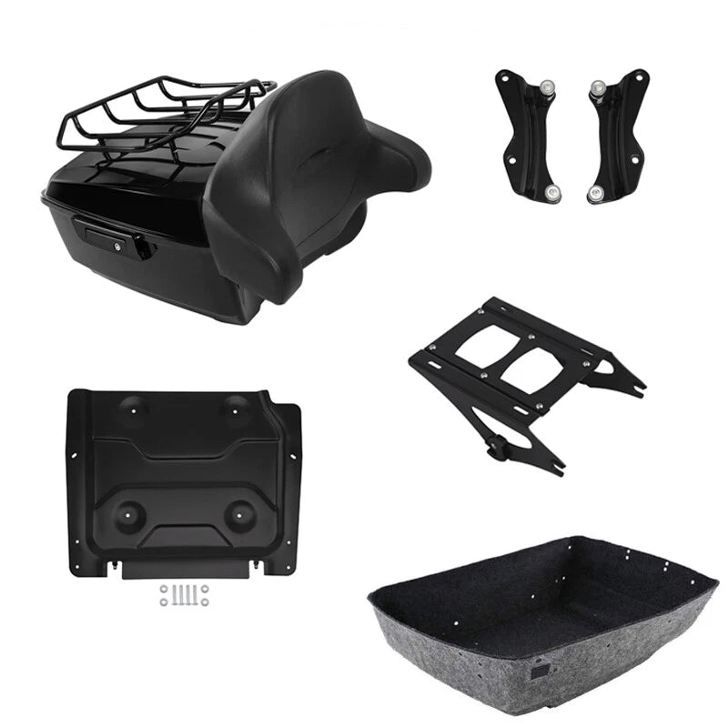 Trunk Backrest Rack Mount Plate Docking Kit for Harley Touring (2014–2026)