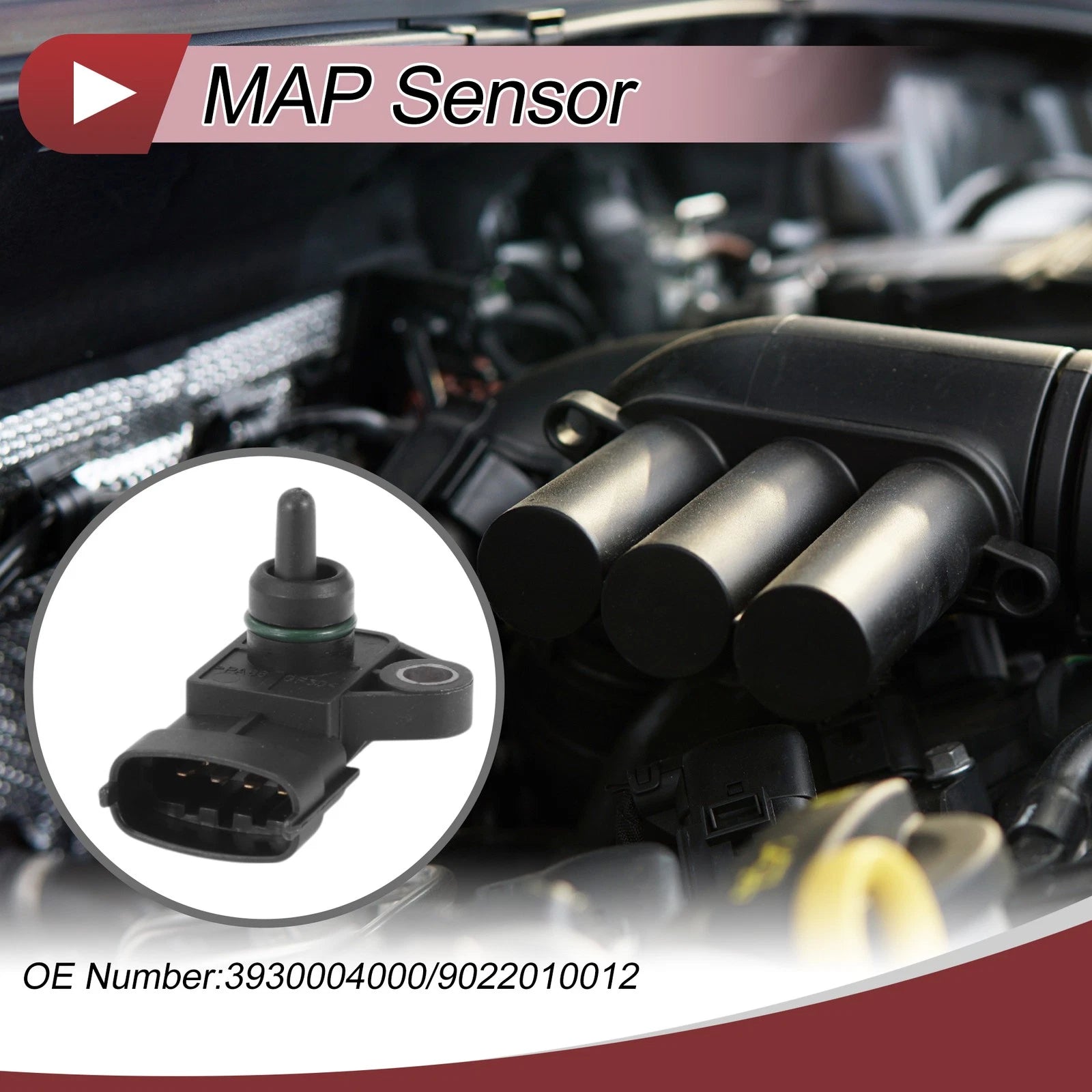 MAP Sensor No.3930004000 for Hyundai i10 1.0 (2013–2019)