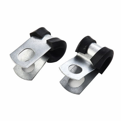 Brake Pipe Clips Set Metal+Rubber For 3/16\" Pipes Accessories