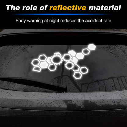 Reflective Bumper Decal for Honeycomb Hexagon