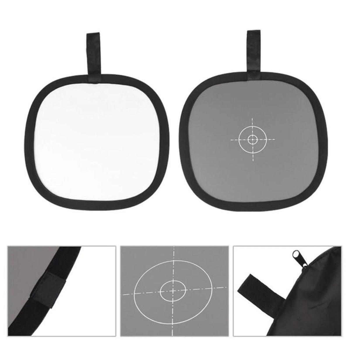 30cm Foldable Gray Card Reflector for Photography (Double Face)
