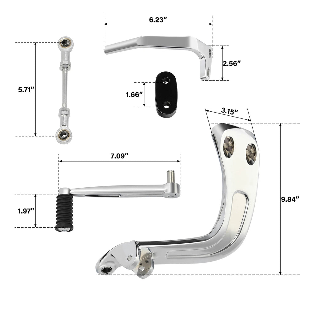 Mid Controls Shift Side + Brake Side Kit for Harley Sport Glide Fat Bob (2018–2023)