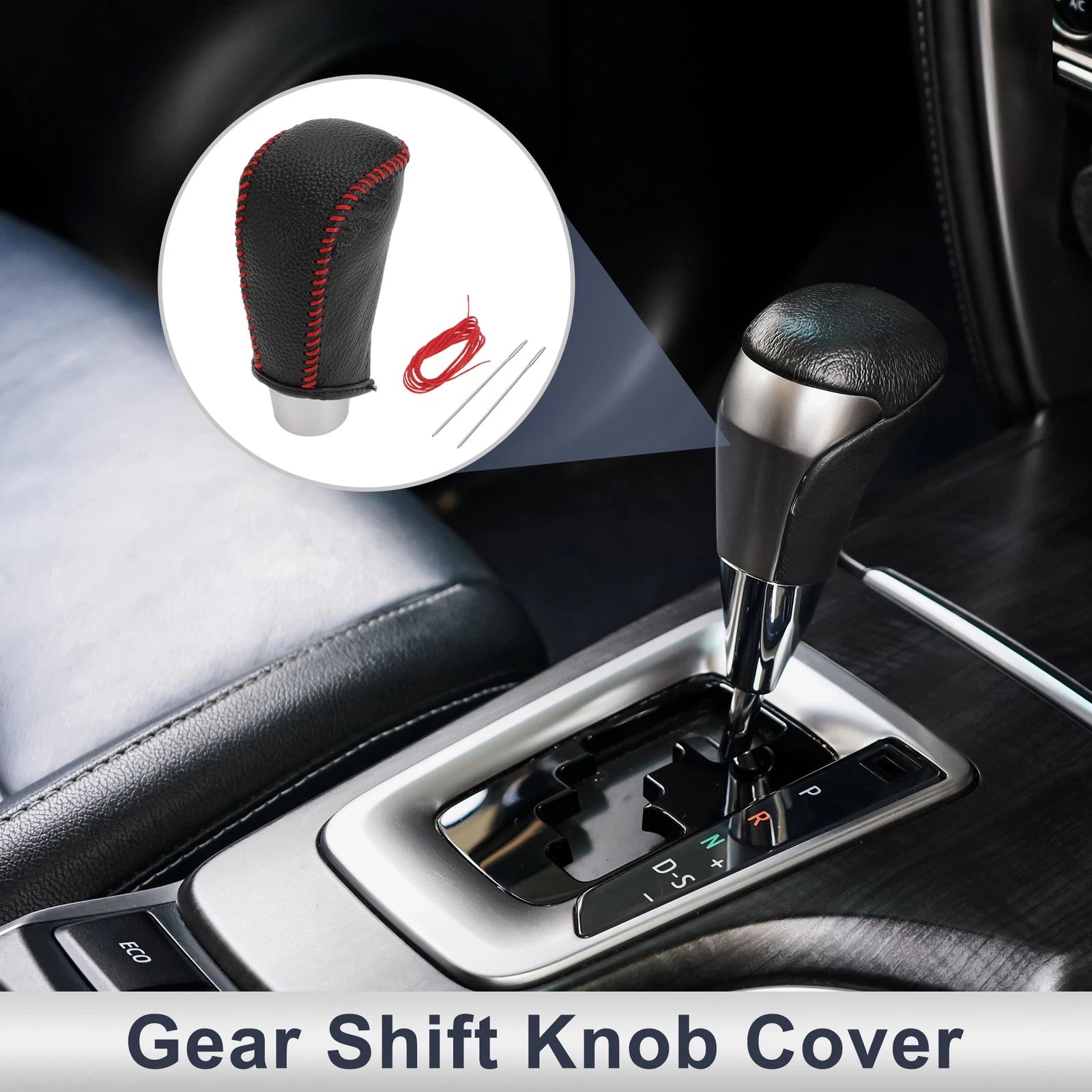 Gear Shift Knob Cover Pebbled Black for Toyota Corolla (2009–2013)