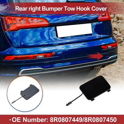 Tow Hook Cover Cap for Audi Q5 (2008–2017) 8R0807449 Black Plastic