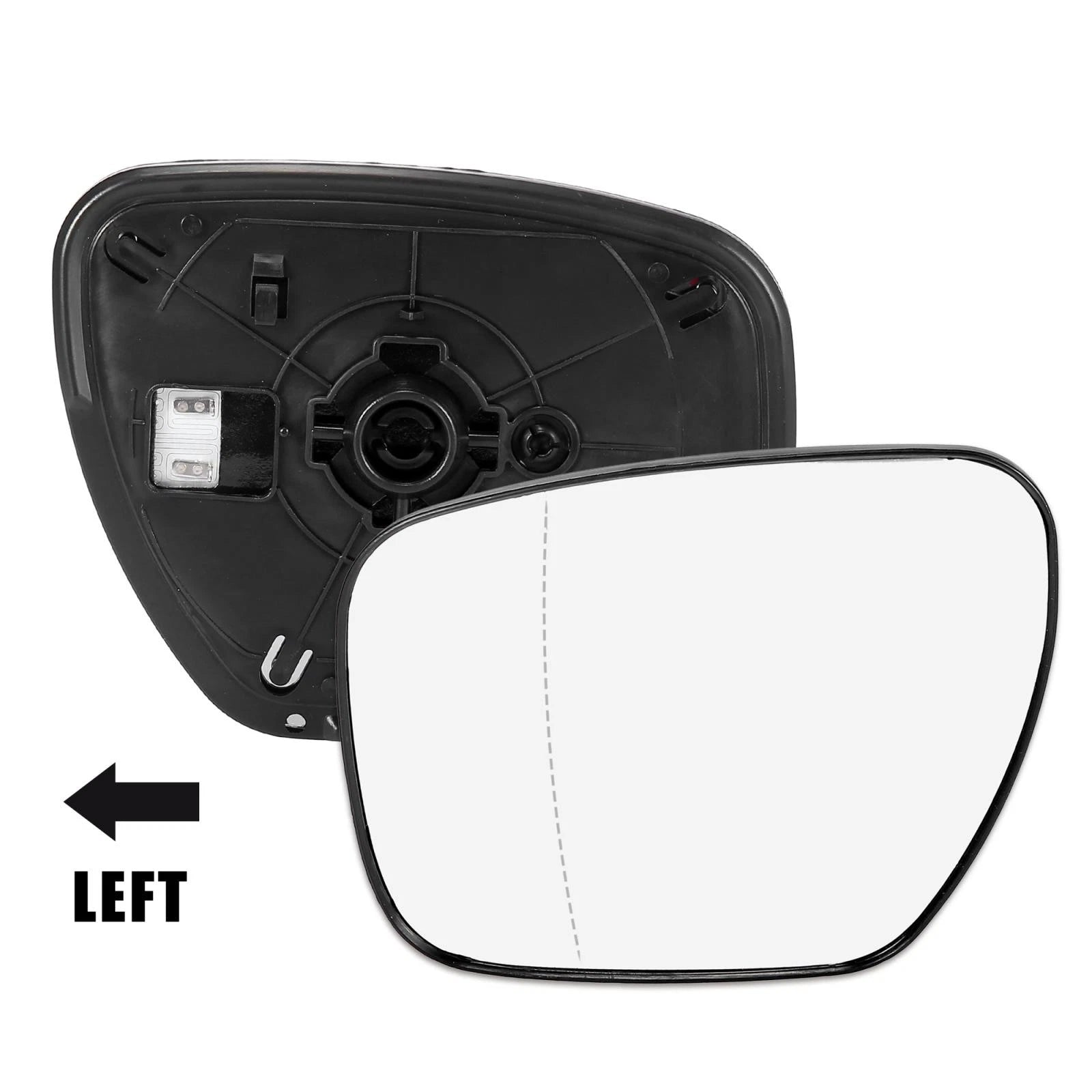 Heated Mirror Glass Replacement Left Side with Backing for Mazda CX-7 CX-9 (2010–2015)