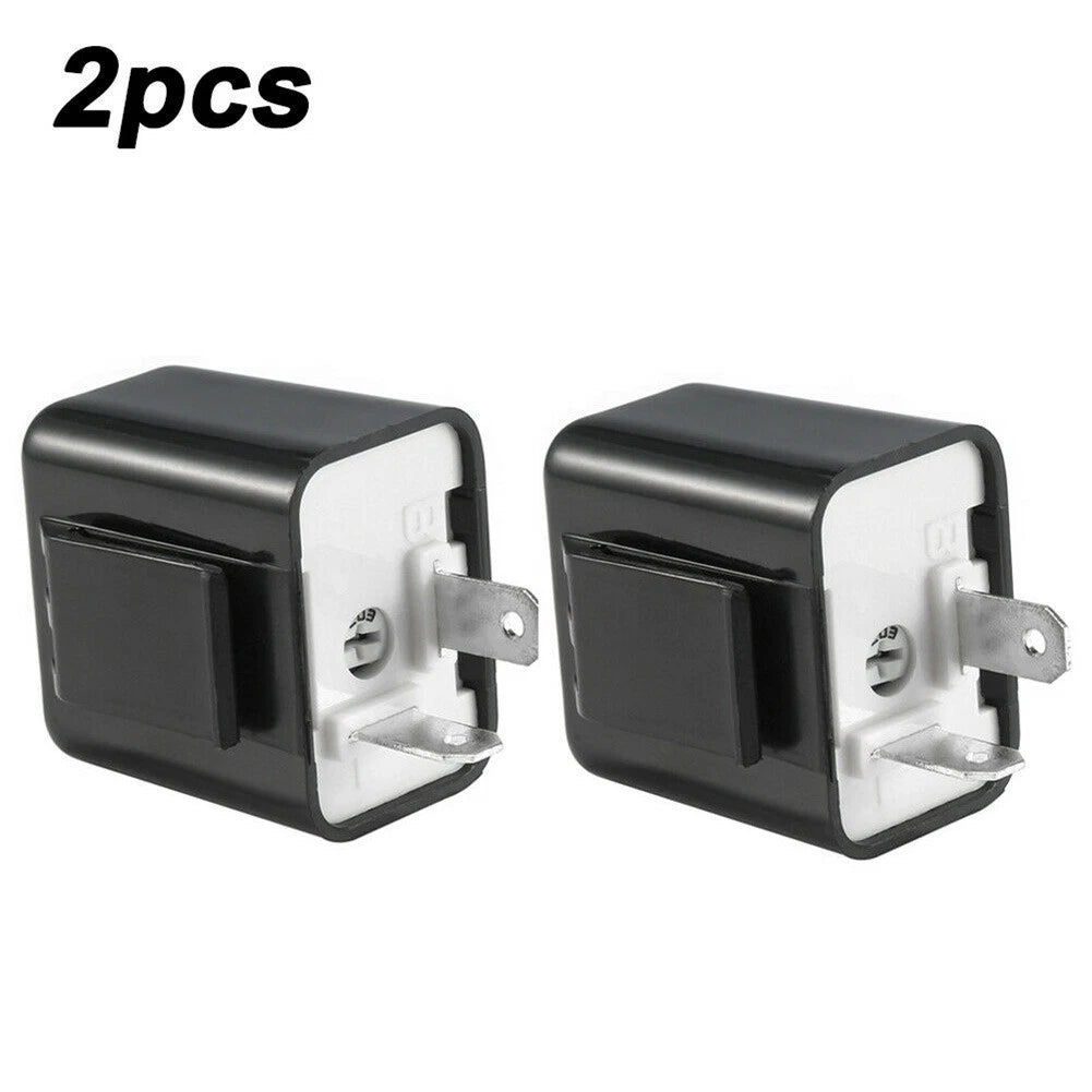 2PC Adjustable LED Flasher Relay Turn Signal Light for Motorcycle (12V)