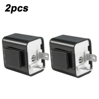 2PC Adjustable LED Flasher Relay Turn Signal Light for Motorcycle (12V)