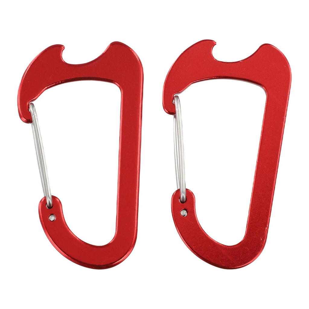 2Pcs Carabiner Set with Wire Gate Design for Outdoor Use
