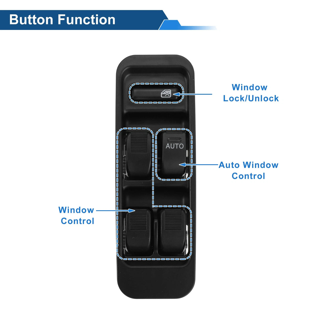 Front Right Power Window Switch for Daihatsu Atrai7 (2000–2004) No.8482097201