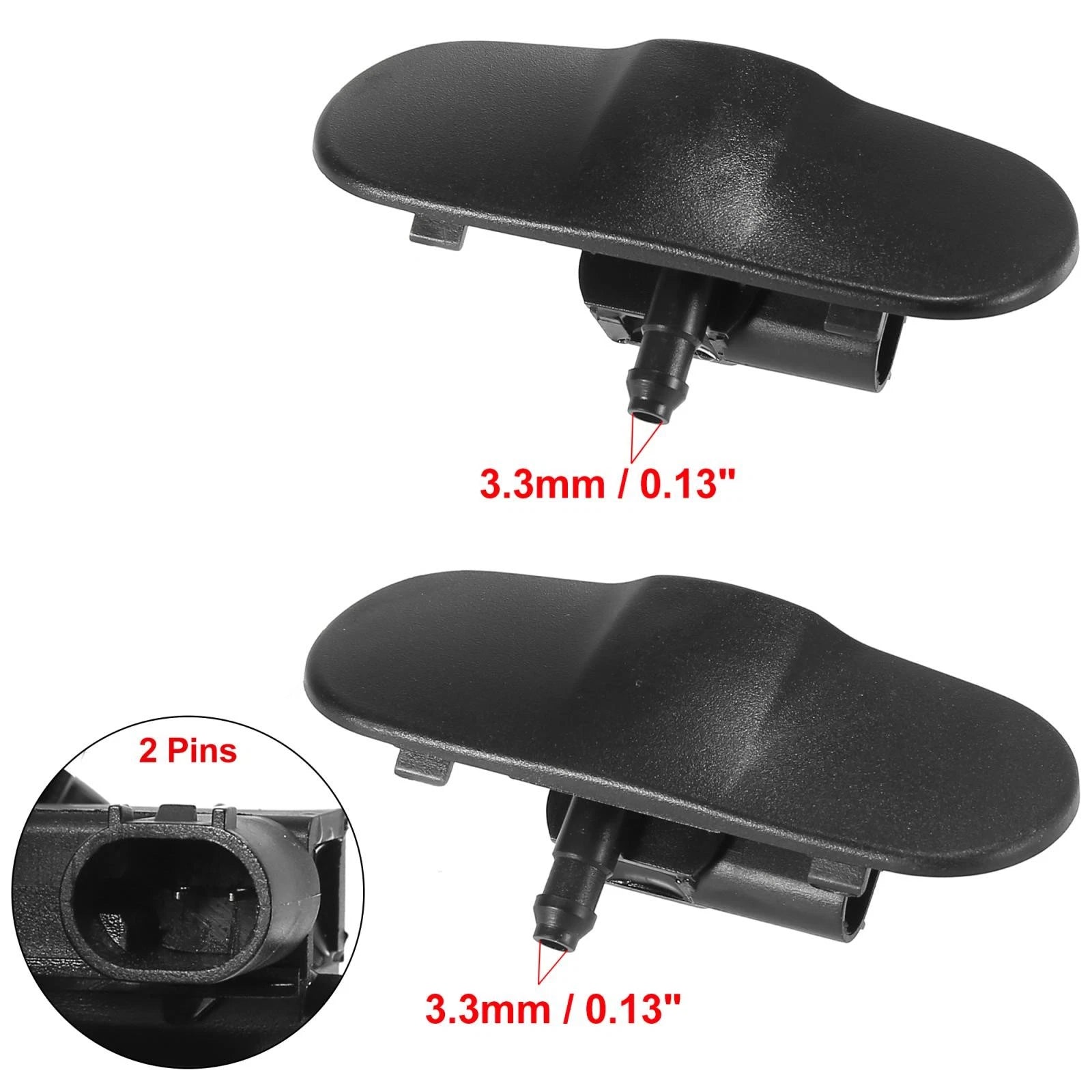 Windshield Washer Nozzles Spray Jet Pair for Audi Q5 SQ5 (2008–2017)