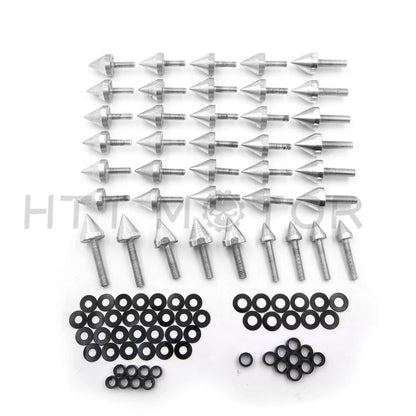 Spike Fairing Bolts Kit for Yamaha YZF R6 (2003–2007) - Silver