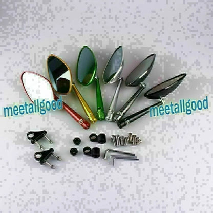 Set of 2 Leaf Shaped Rear View Side Mirrors for Yamaha YZF R6 R1 (2003–2007)