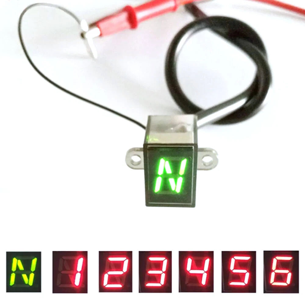 6 Speed N-6 Digital Gear Indicator for Motorcycle