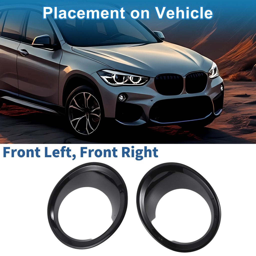Headlight Trim Bezel Set for BMW X1 F48 Left and Right (2016–2022)