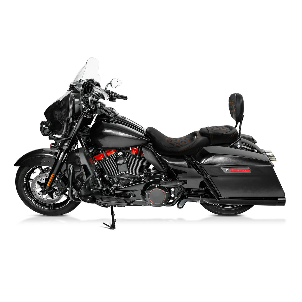 Passenger Sissy Bar Backrest Pad & Mounts for Harley Touring (2014–2023)