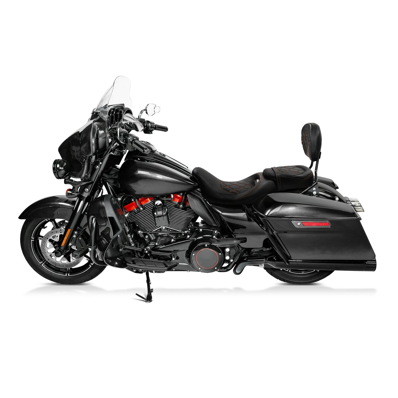 Passenger Sissy Bar Backrest Pad & Mounts for Harley Touring (2014–2023)