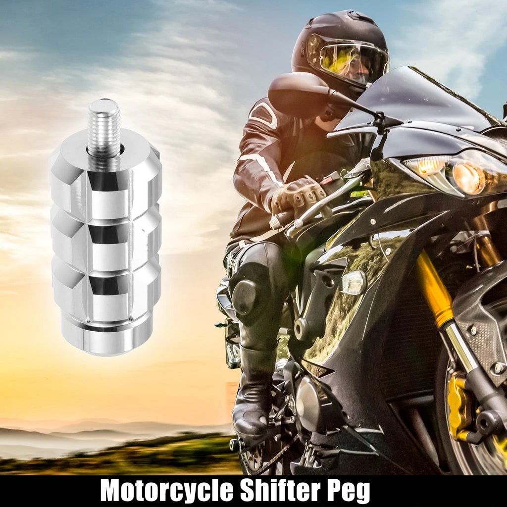 Motorcycle Shifter Peg with Raised Knob for Harley Davidson (Chrome)