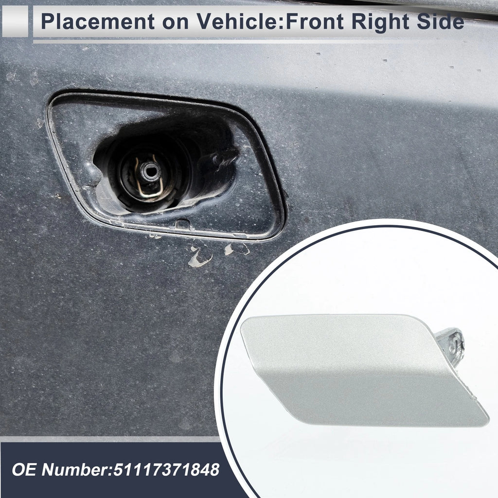 Front Right Headlight Washer Nozzle Cover Cap for BMW 335i GT (2014–2020)