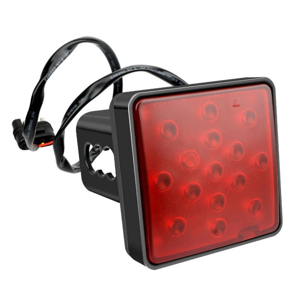 15 LED Trailer Hitch Brake Light for Universal Fit (24 Inch Cable, ABS Housing)