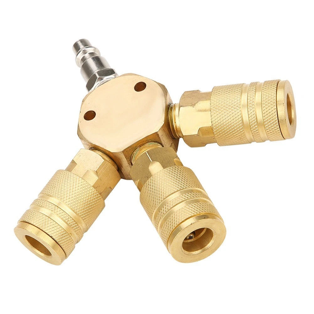 14 Inch Air Manifold with 3 Quick Couplers for Efficient Pneumatic Solutions