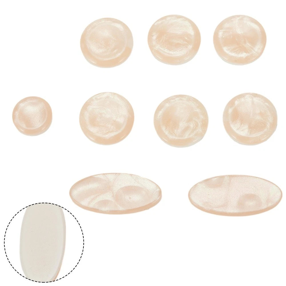 9 Pcs Saxophone Key Buttons Inlays Brown for Easy Installation