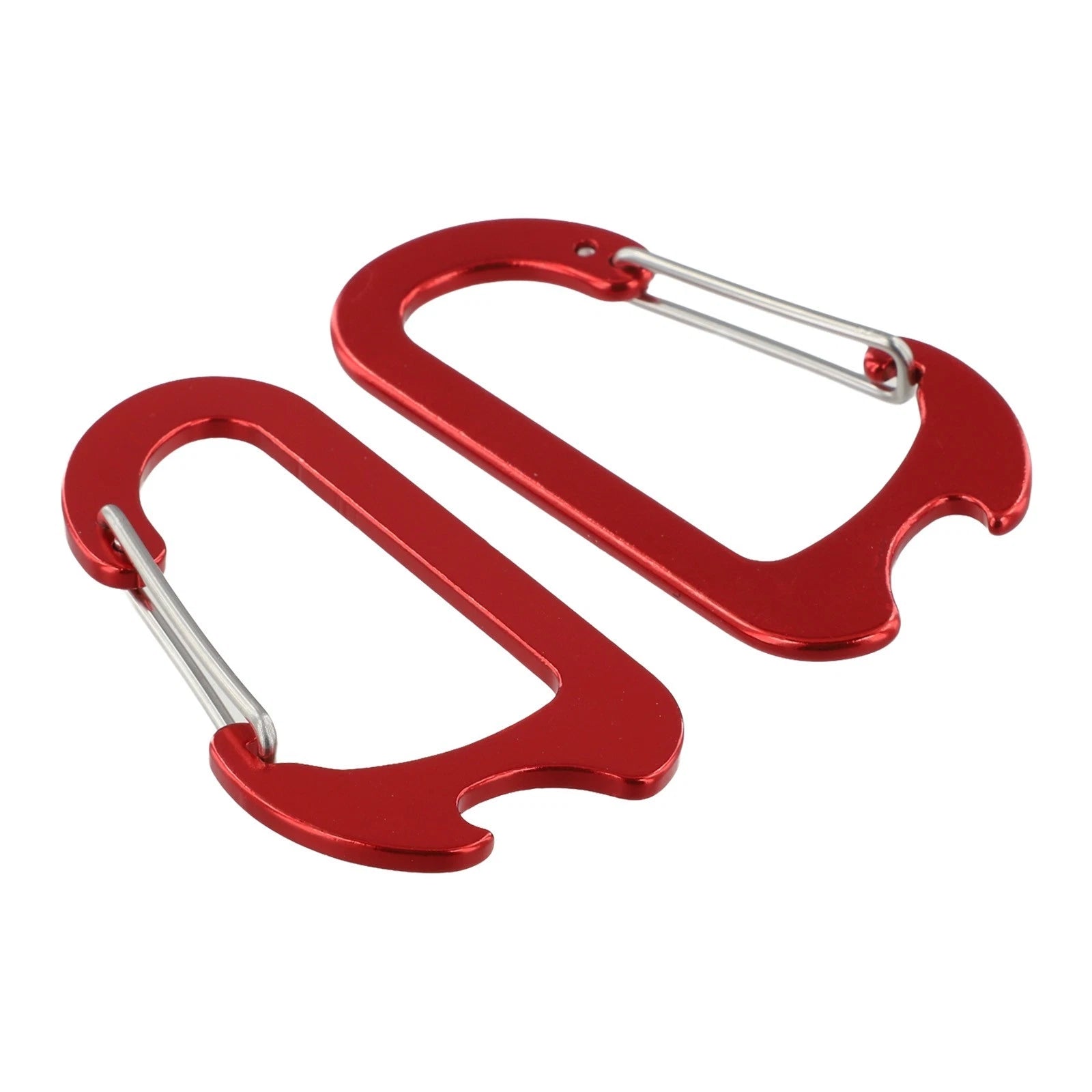 2Pcs Carabiner Set with Wire Gate Design for Outdoor Use